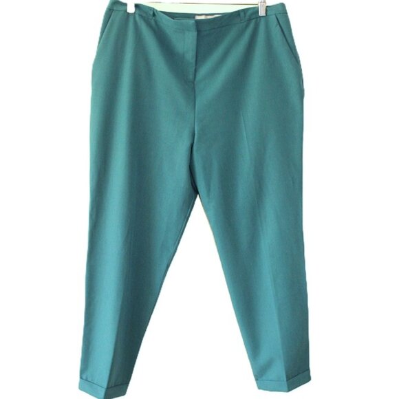 ASOS High Waisted Tapered Dress Pants in Teal - Size 14 (L) - Picture 1 of 12